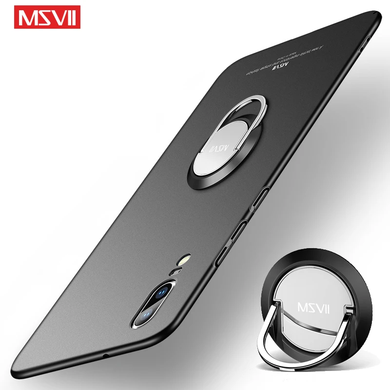 Для huawei P20 Pro Чехол MSVII тонкий матовый чехол для Lite кейс держатель колец жесткий Nova