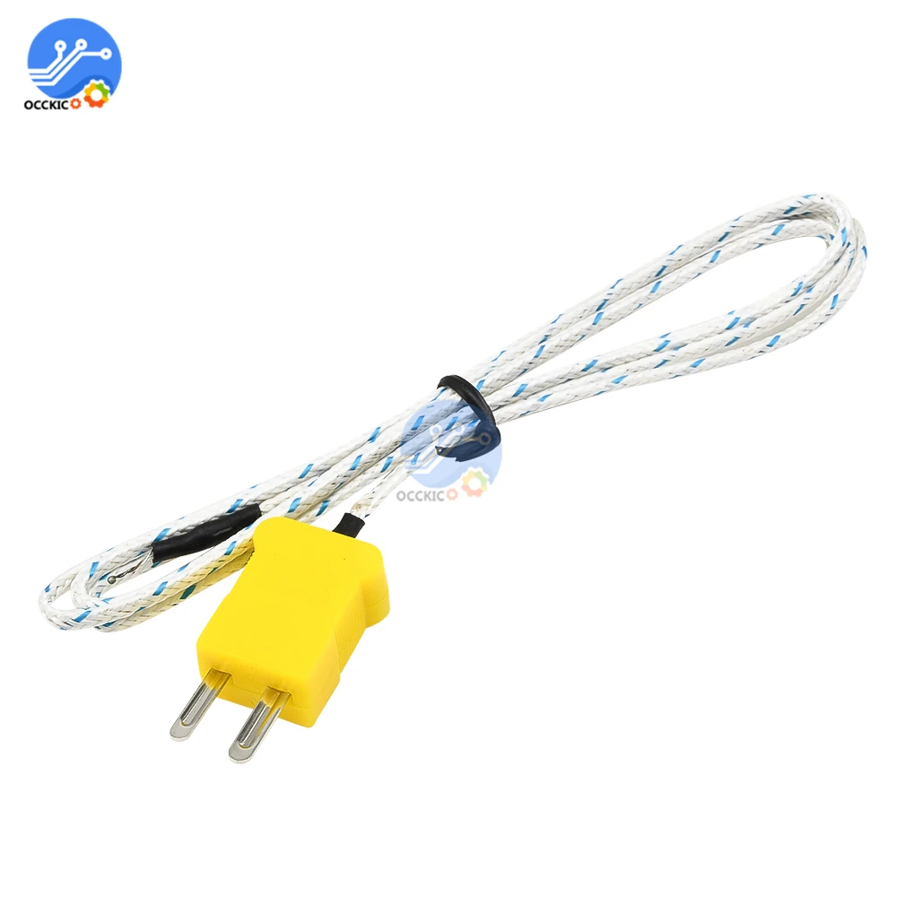 Термопара типа K с кабелем 1 м 100 см измерительный датчик температуры K-типа для