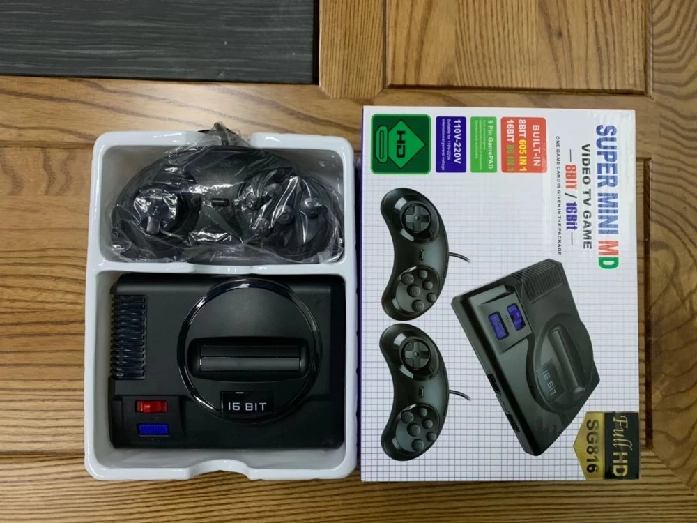 10 шт мини игровой консоли SEGA Ретро Классический ТВ двойной контроллер бесплатная