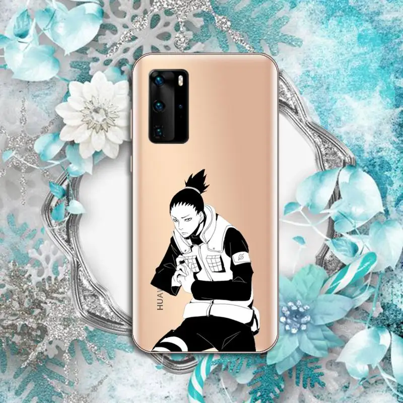 

Japan anime Naruto Nara Shikamaru Phone Case Transparent for Huawei P honor 8 10i 20 30 40 smart 2019