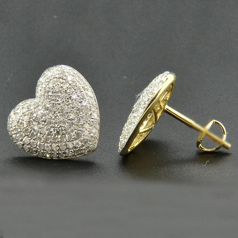 Женские серьги-гвоздики в форме сердца с кубическим цирконием AAA свадебные