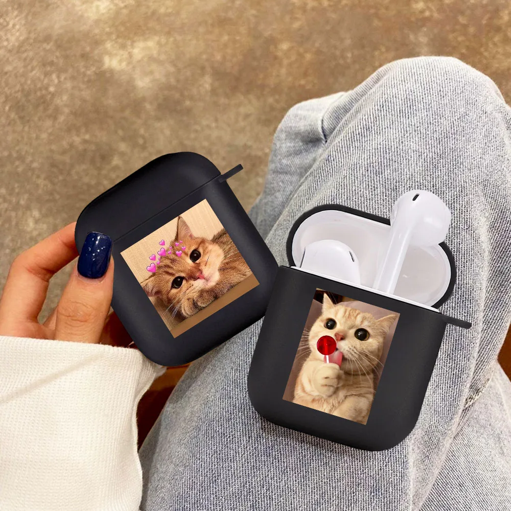 

Funny Cartoon Cat Dog Soft Silicone Matte Airpod Case for Apple Airpods 1 2 Cover Wireless bluetooth Earphone Coque Fundas