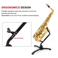 alto tenor saxophone stand display instrument accessories metal material triangle base design folding portable adjustable
