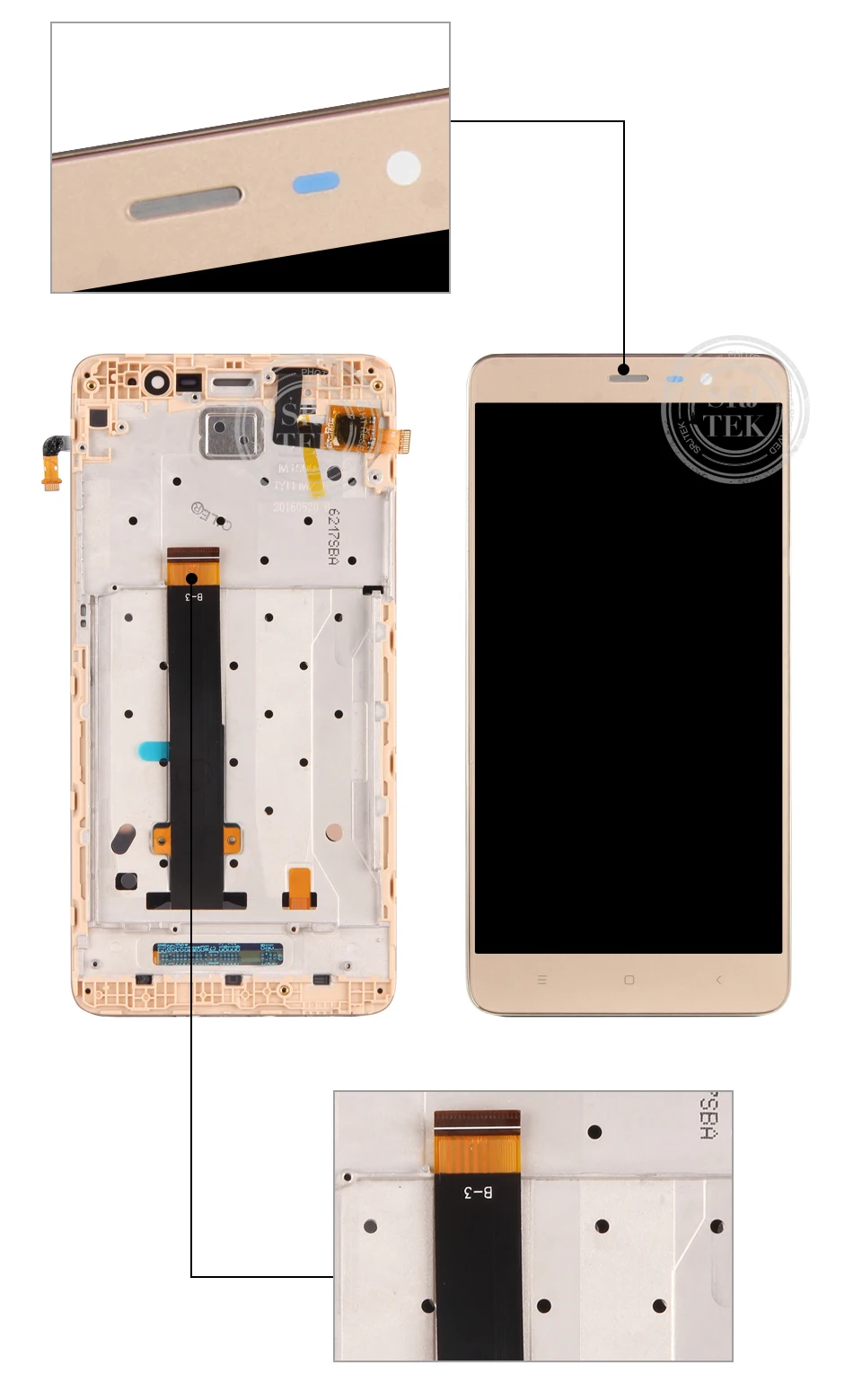 Srjtek для Xiaomi Redmi Note 3 Pro Prime lcd сенсорный экран дигитайзер полная сборка 5," для Hongmi Note 3 Pro дисплей 147 мм/149 мм