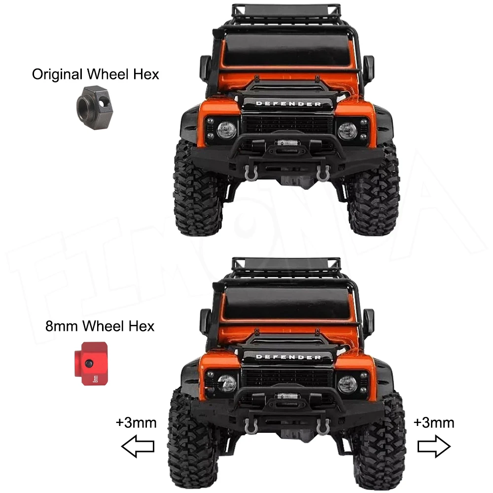 Металлический шестигранный адаптер 4 шт. 12 мм 8 9 для 1/10 RC гусеничного автомобиля