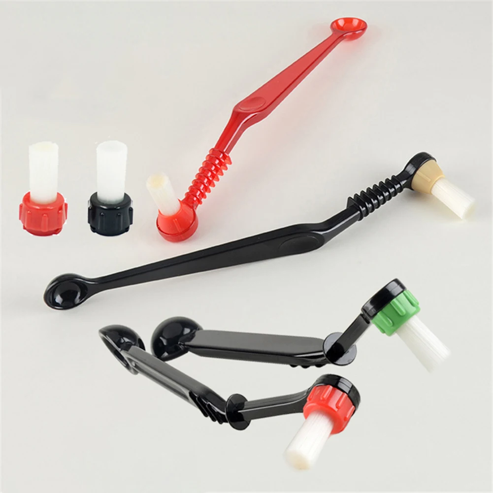 Double Head Anti-scalding Espresso Coffee Machine Curved Cleaning Brush Spoon for Tool Home Kitchen Plastic Cleaner Tools | Дом и сад