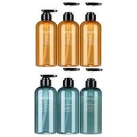 3pcs 500ml press type empty bottle set shampooshower gelhair conditioner liquid soap dispenser bathroom refillable bottle