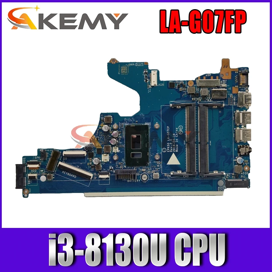 

For HP 250 G7 256 G7 15-DA Laptop Motherboard EPW50 LA-G07FP W/ SR3W0 i3-8130U 100% tested working