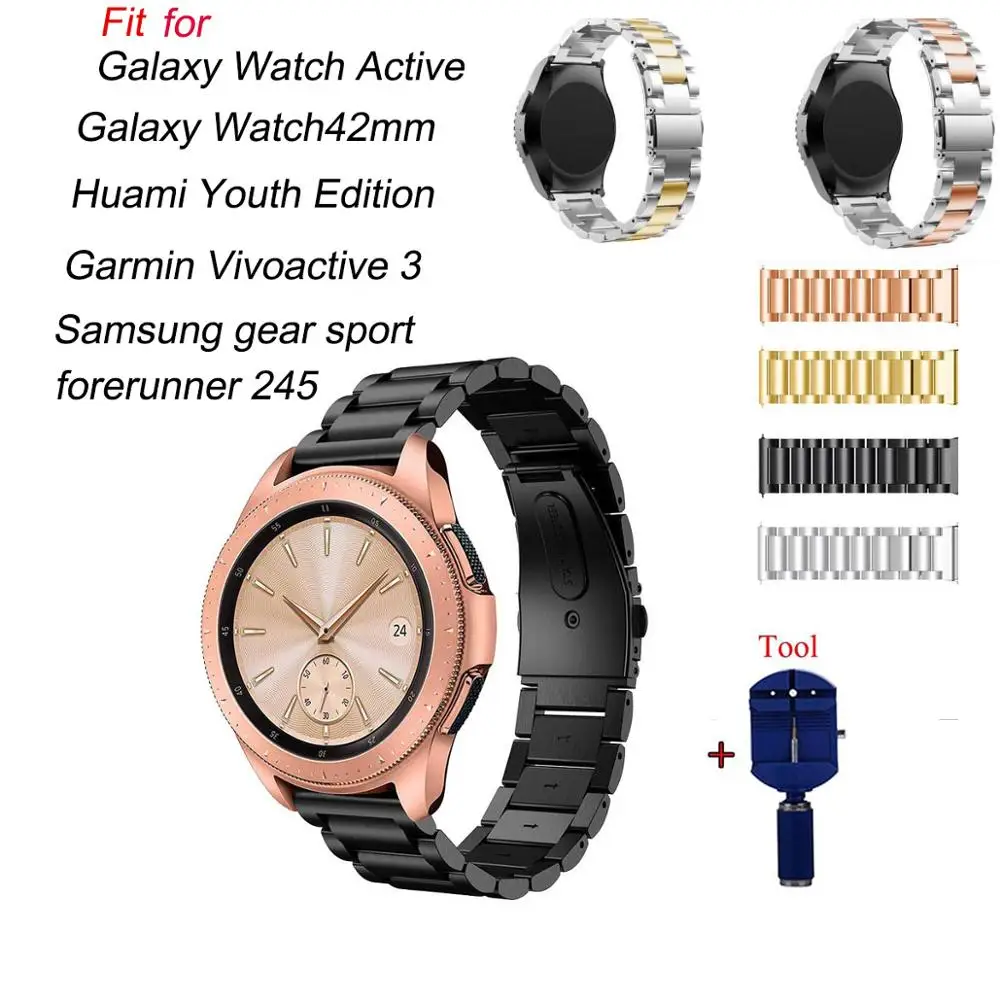 Ремешок из нержавеющей стали для Samsung Galaxy 42 мм браслет смарт часов Gear S2 звеньевой