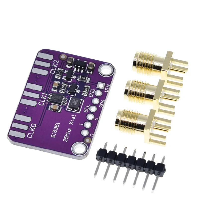 

DC 3V-5V 5351 Si5351A Si5351 I2C Clock Generator Breakout Board Module Signal Generator Clock 8KHz-160MHz For Arduino