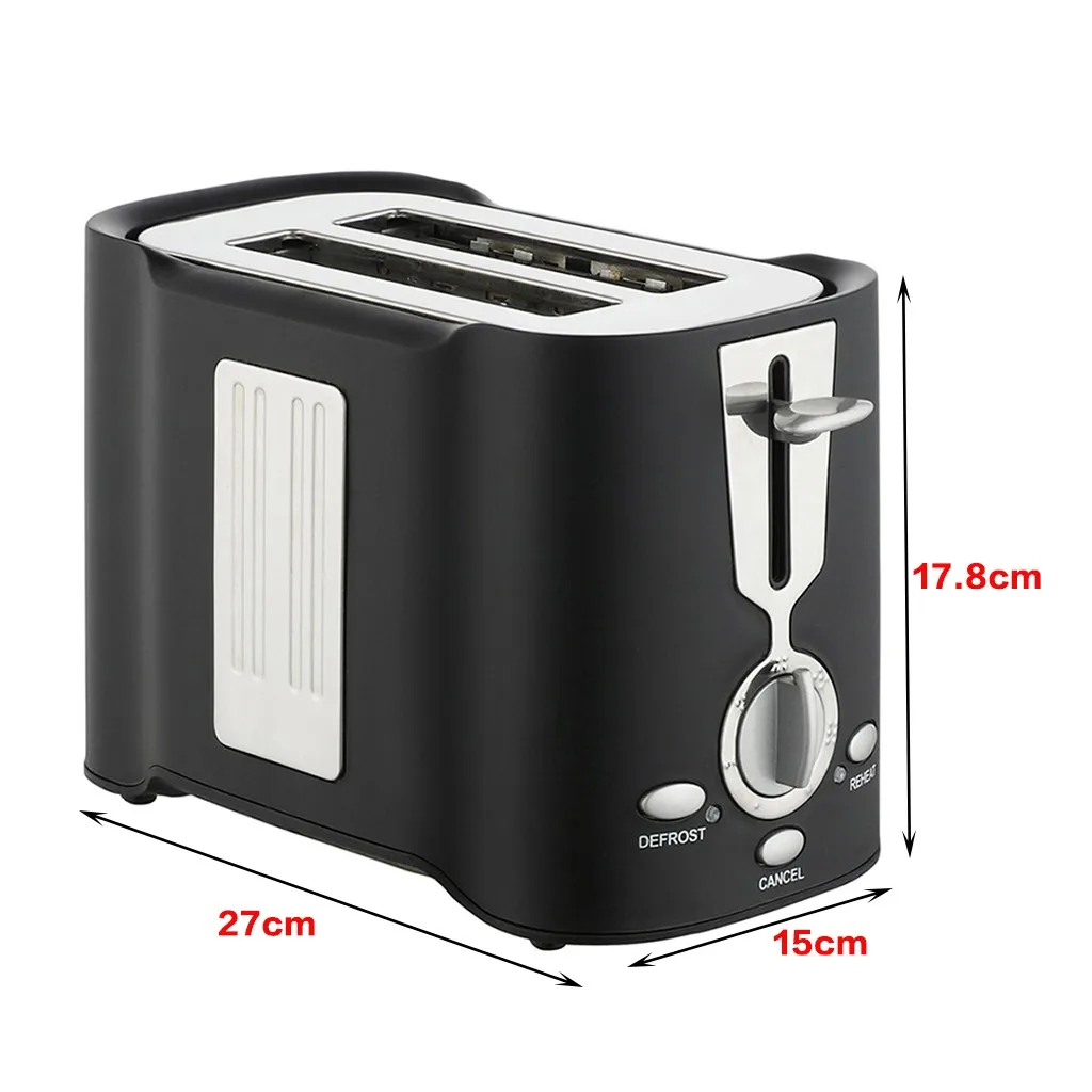 

Home Automatic Bread Toaster Baking Breakfast Machine Stainless Steel 2 Slices Slots Bread Maker Kitchen Toasters Machine#h3