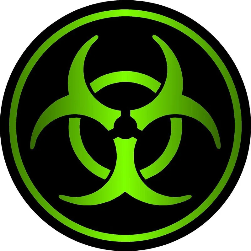 

8*8cm Creative ZOMBIE Bio Hazard Car Sticker Motorcycle Bumper Trunk Laptop Window Decals Vinyl Car Styling Decoration