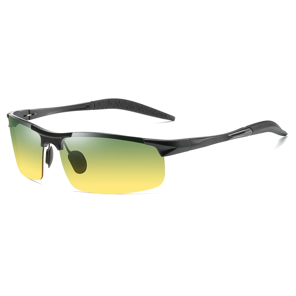 Мужские алюминиевые спортивные очки для вождения дневного и ночного видения