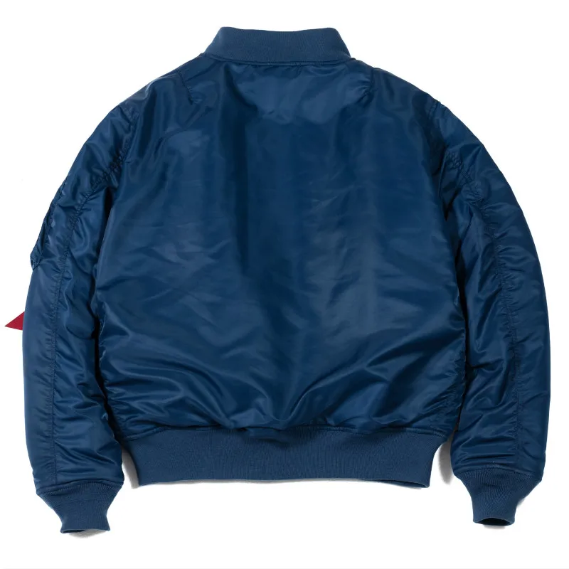 Мужская летная куртка SMN синяя пилот ВВС демисезонная тонкая однотонная