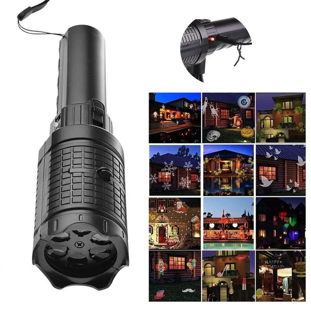 

LED Party Anime Pattern Projector for Christmas Halloween Projector with 12 Switchable Slides KTV Projector