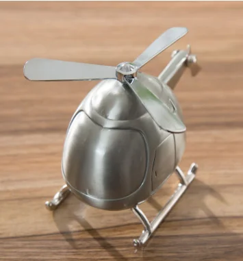 

European style metal helicopter Piggy Bank Piggy Bank gifts for children's arts and crafts toys