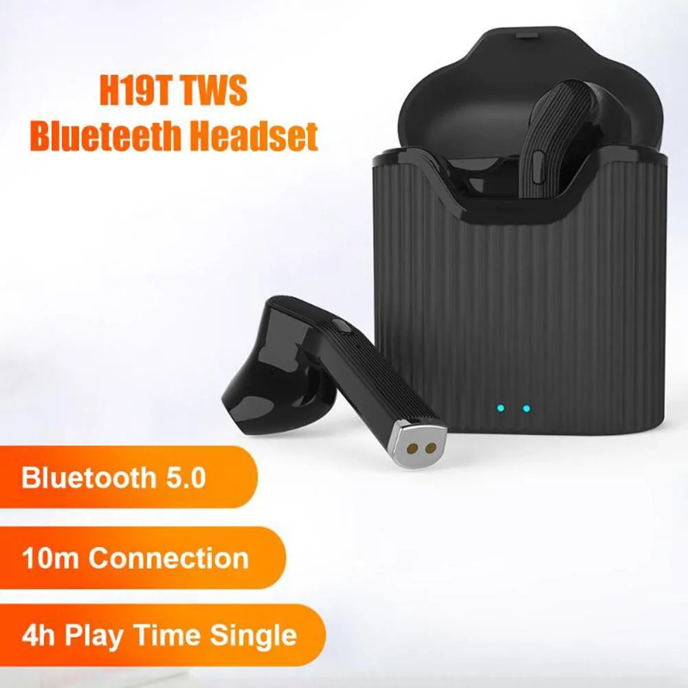 

H19T 5.0 Wireless Bluetooth Earphone Bass Stereo Headphones True TWS Wireless Earphones Earbuds For iOS Android Headset Earpiece