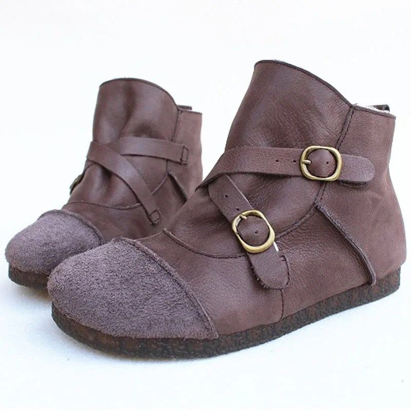 Ботинки женские из натуральной кожи на меху зимние 100% | Обувь