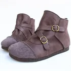 Ботинки женские из натуральной кожи, на меху, зимние, 100%