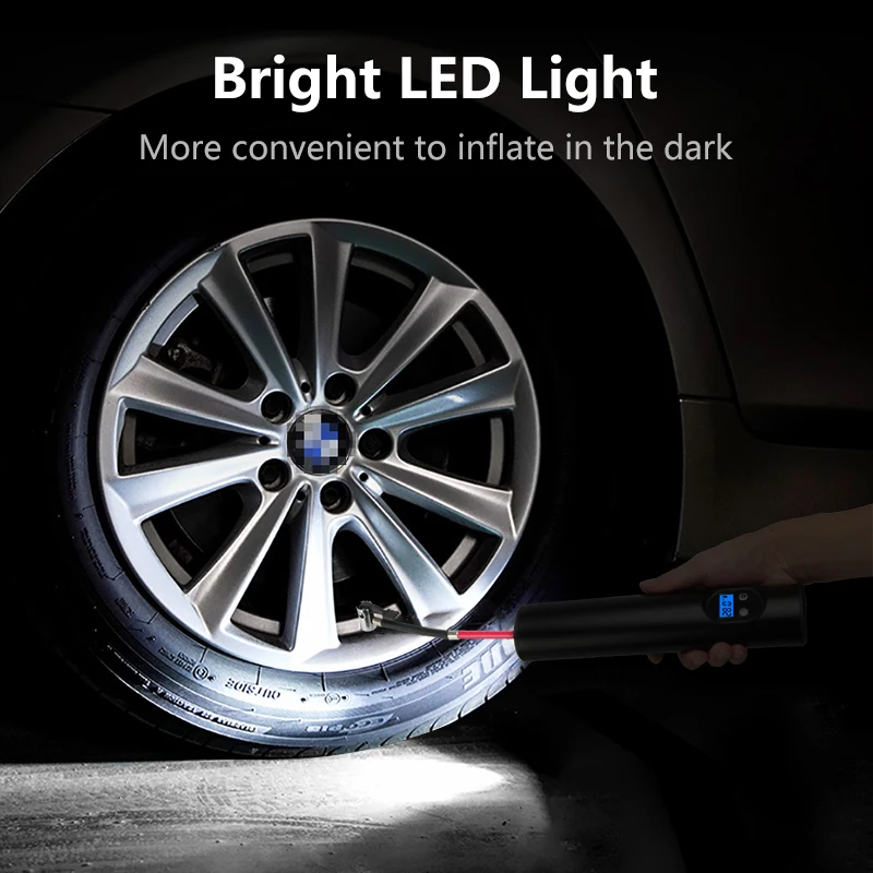 Vtopek ЖК-дисплей проводной воздушный компрессор шины надувной насос для