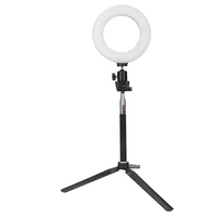 6inch led ring light 3200k 6500k 5 gears dimmable soft white warm led fill light with tripod stand for video live camera makeup%e2%80%8b