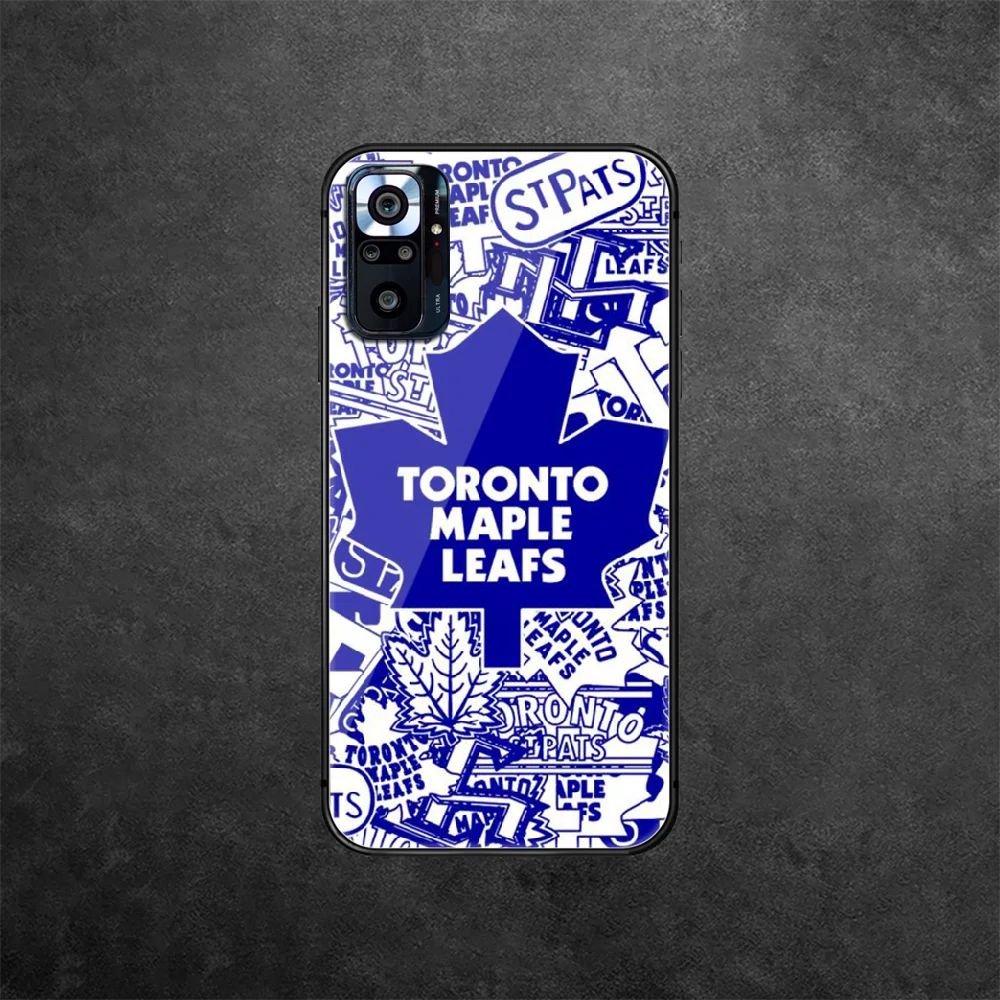 

Toronto Blue Maple Leaf Tempered Glass Phone Case Cover For Xiaomi Redmi Note 7 8 9 10 A C T S Pro K 30 40 Bumper Back Silicone