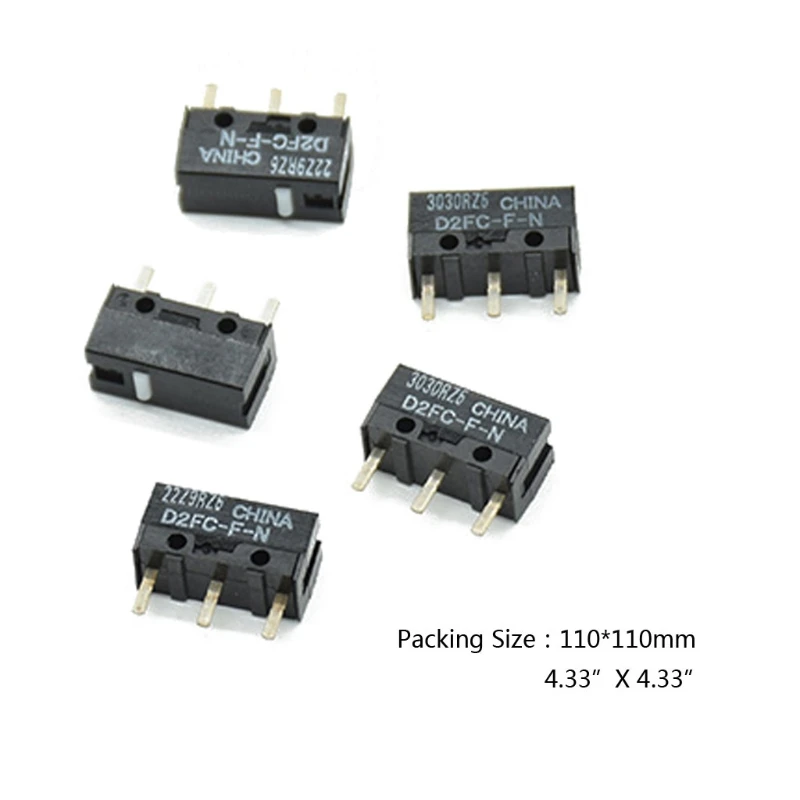 

5Pc Mouse Micro Switch D2FC-F-N Gray Dot 10 Millions Click lifetime Mouse Button
