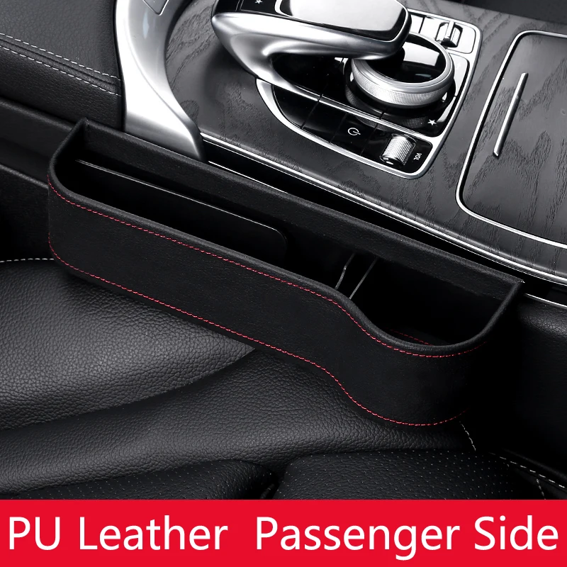 Leather Black Right Автокресло Gap разрез Карманный Ловец снов Ежедневник с искуствнной кожи ящик для хранения для телефона для бутылок держатель чашки авто аксессуары для интерьера - Цвет: Leather Black Right