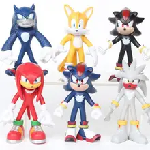 Супер Sonic зубная щётка фигурку высокое качество Kawaii Эми Ежик хвосты металлическая фигурка Sonic Пластик модель детский день рождения фигурка торта модель игрушки