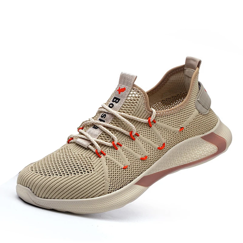 Летние дышащие Сталь вставкой на носке Рабочая обувь с защитой от проколов Для