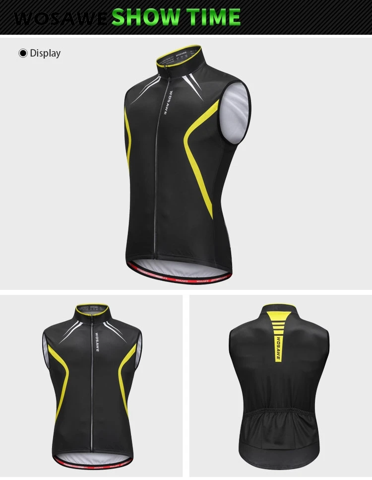 WOSAWE Refective жилет для велоспорта Одежда горного велосипеда дышащая быстросохнущая
