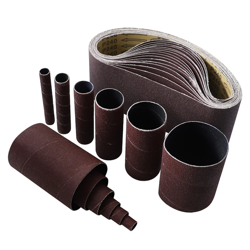 18Pcs/set Sanding Belts Sandpaper 80 120 240 Grits Sandpaper Abrasive Bands Sander Rough Grinding Polishing Tools