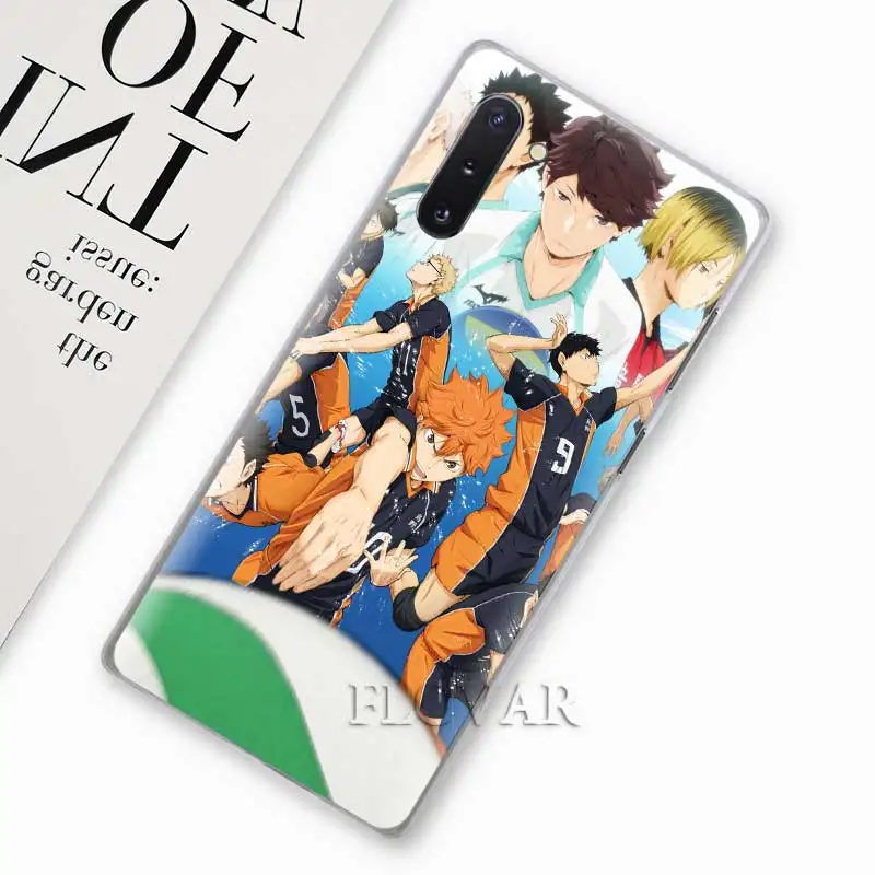 Аниме Haikyuu телефонные чехлы для samsung Galaxy Note 10 S10 плюс 5G S10e A30 A40 A50 A60 A70 M40 жесткий чехол