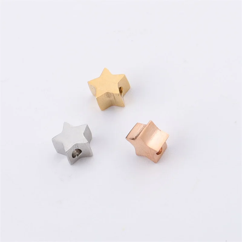 ZG маленькие звезды пятиконечная звезда бусины с небольшим отверстием 5 мм