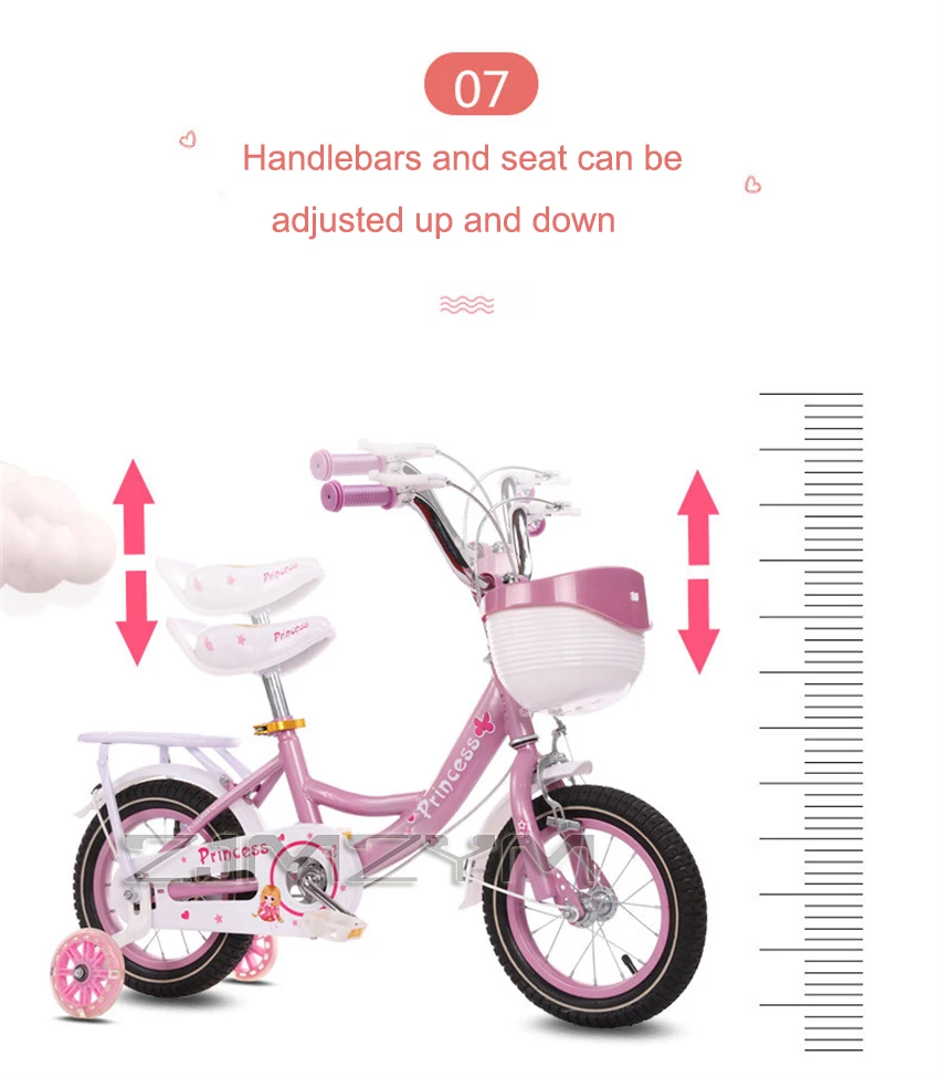 Бесплатная доставка велосипед для девочек с диагональю 12 дюймов 14 16 цвет розовый