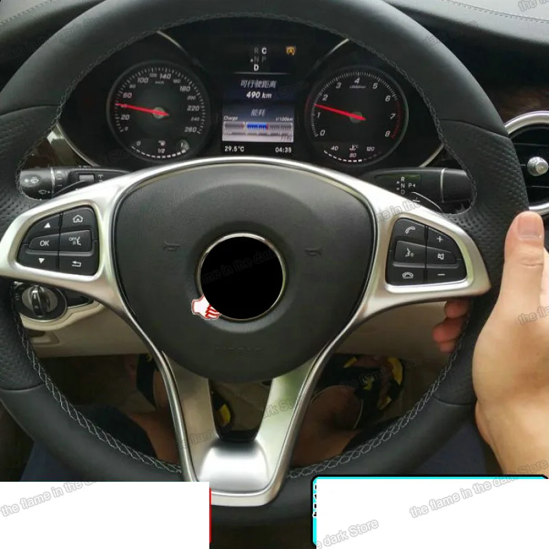 

lsrtw2017 abs car steering wheel trims chrome for mercedes benz vito 2016 2017 2018 2019 2020 2021 w447 v class v220 v260 metris