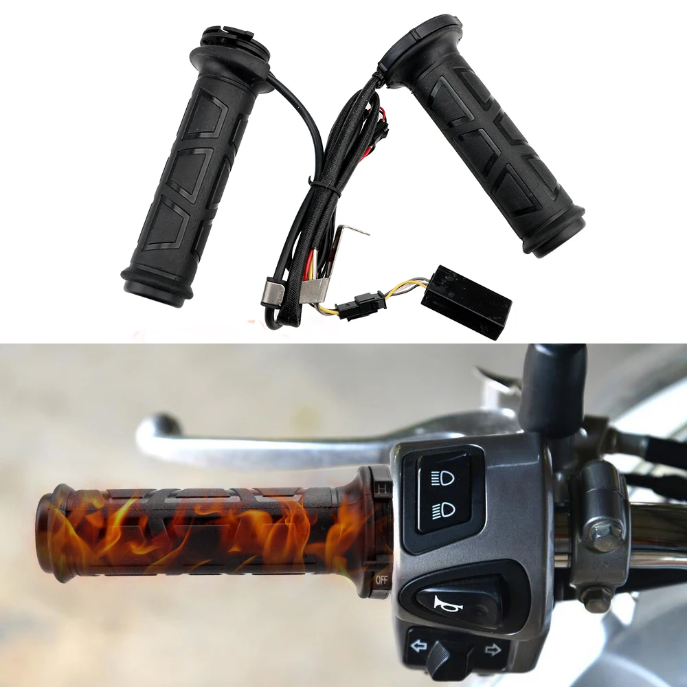Motorcycle Accessories Motorcycle Electric Hand Heated Grips Universal Adjust Temperature Warmer Hot Handlebar