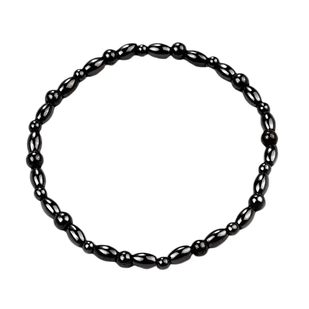 Новые модные магнитные браслеты на ногу из камня мужские и женские черные