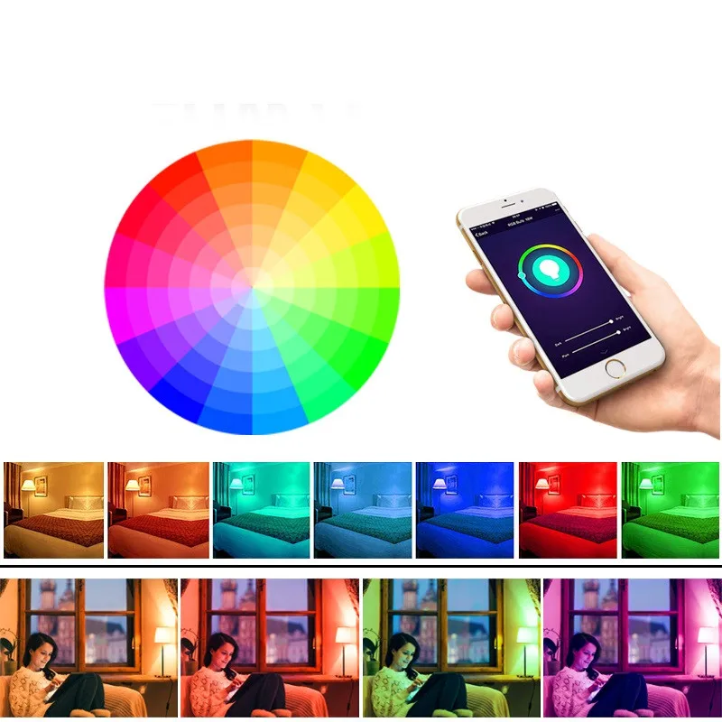 GU10 Tuya Smart WiFi светильник Точечный RGB + CW 5 Вт/Светодиодная панель с регулируемой