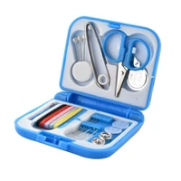 1 set mini sewing kit portable travel small home box needle thread tape scissor set diy sewing accessories