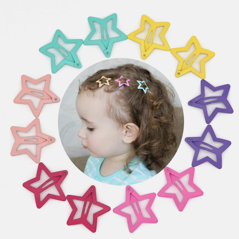 

10 Pieces Girls Star Hair Clips Bb Hairpins Color Metal Hair Clips for Baby Children Girls Styling Accessories Hair Pins