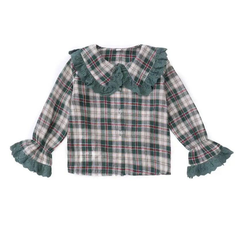 Топы для девочек с длинными рукавами рубашка теплая хлопковая куртка детей на