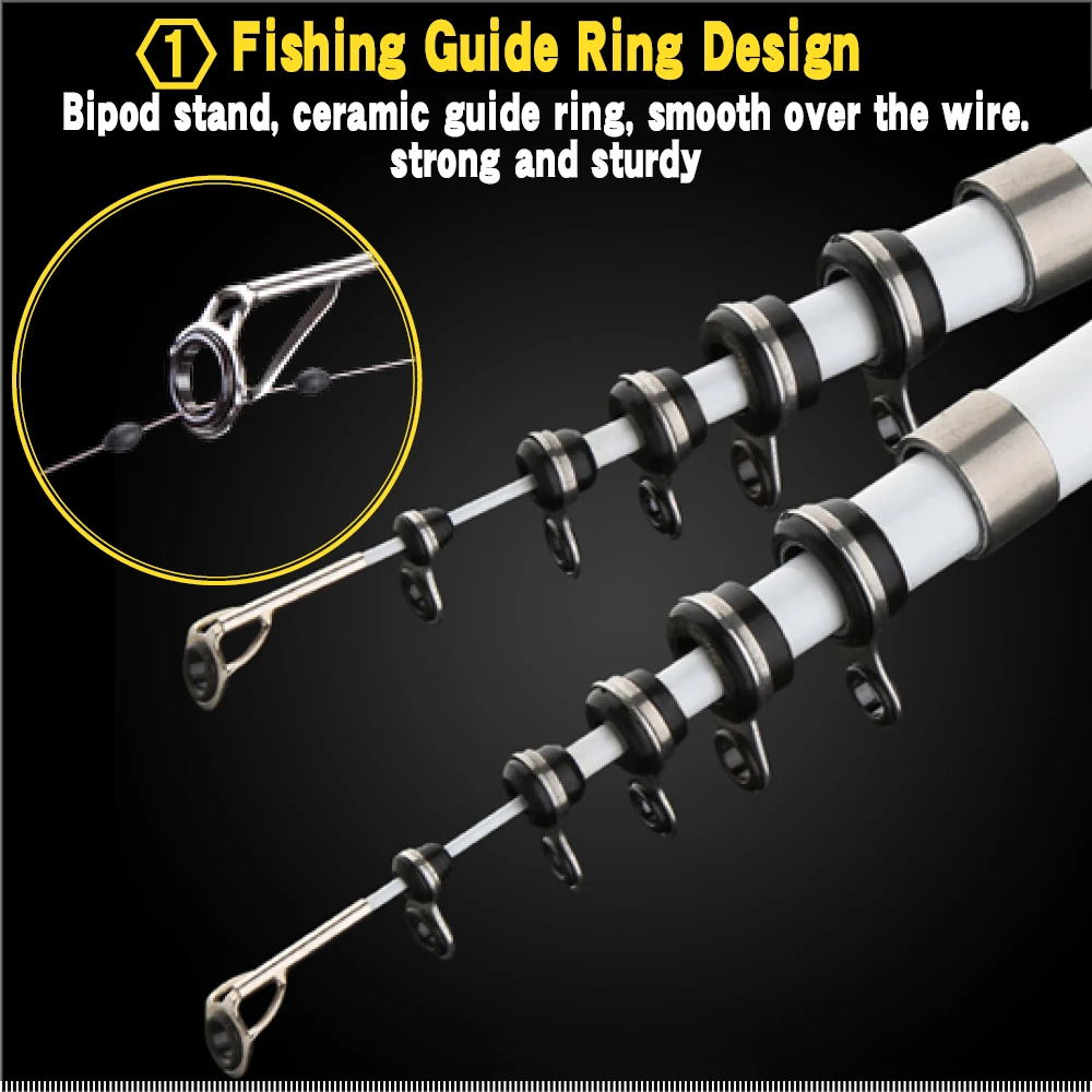 Ультралегкий телескопический спиннинг из углеродного волокна вес лески 6-12