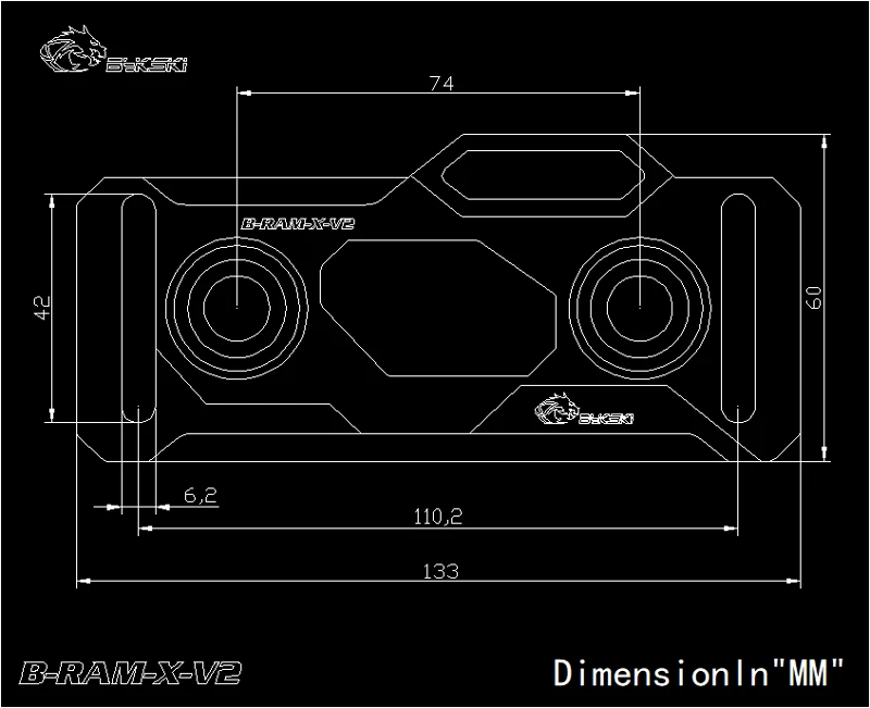 

Bykski RAM Water Cooling Block use for Dual Channel 2pcs RAM/4 Channel 4pcs RAM Cooled Copper Radiator/5V 3PIN RBW/12V 4PIN RGB