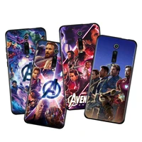 marvel avengers heroes for xiaomi redmi 9i 9t 9a 9c 9 8a 8 go 7 7a s2 y2 6 6a 5 5a 4x prime pro plus black phone case