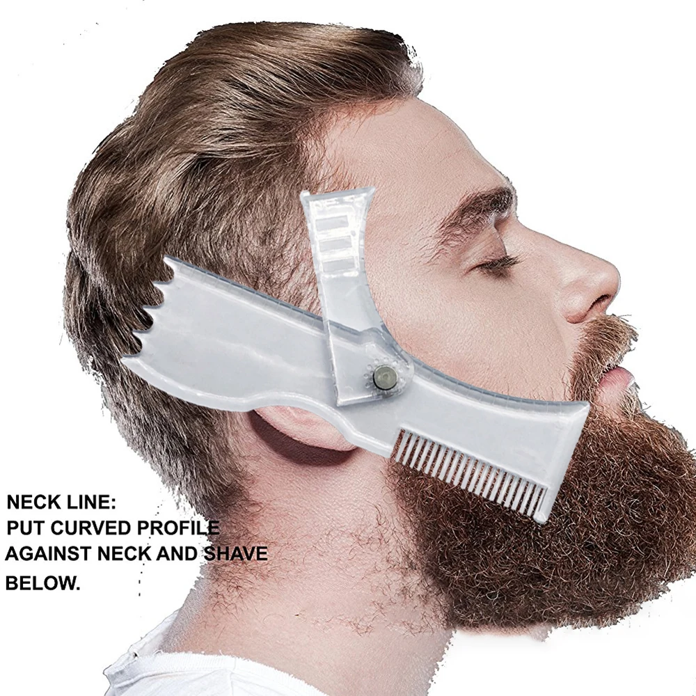 

5 In 1 Men Beard Shaping Styling Template Comb Rotatable Men's Beards Combs Beauty Tool For Hair Beard Trimming Moustache Comb