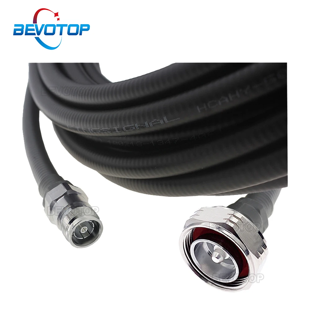 

7/16 L29 DIN Male to Mini DIN 4.3-10 Female Jack Super Flexible 1/2 50-9 Feeder Line RF Coaxial Pigtail Extension Cord Jumper