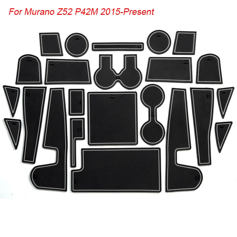 23 шт. Автомобильный стиль для Nissan Kicks Murano Z52 2015-2020 Латексный коврик для окошек ворот интерьера. Нескользящий пылезащитный аксессуар.