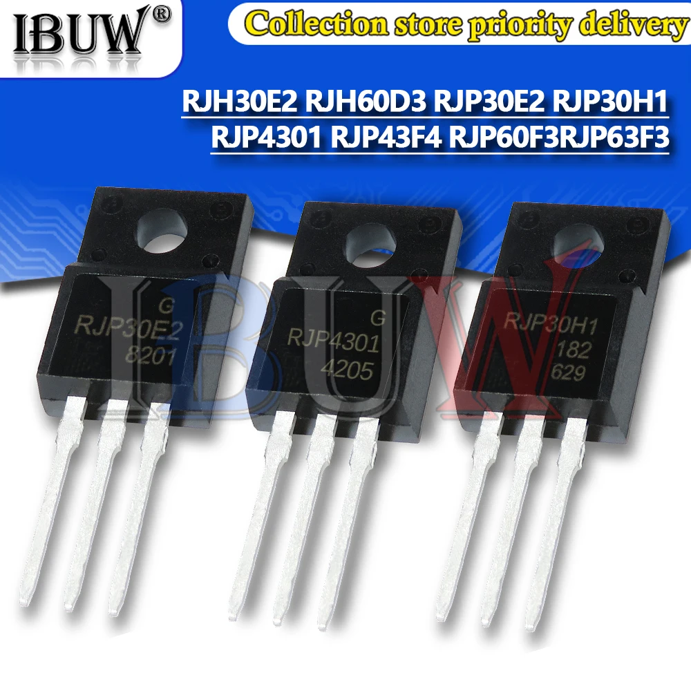 10 шт. RJH30E2 RJH60D3 RJP30E2 RJP30H1 RJP4301 RJP43F4A RJP60F3 RJP63F3 RJP63F4A RJP63K2 SF10A400H TO220F TO-220F 30E2 30H1 - купить по