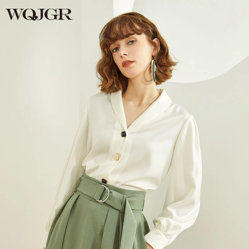 

Женские рубашки WQJGR весна-лето 2020 Высококачественная модная одежда с длинным рукавом Blusas Femininas Elegante